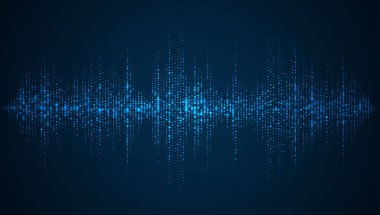 Ses dalgası dengeleyici. Soyut teknoloji arkaplanı