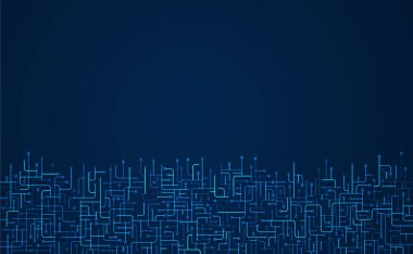 Devre kartı. Yüksek teknoloji geçmişi var. Siber bağlantı elektronik. Ağ bağlantıları arka planı