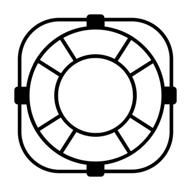 Beyaz arkaplanda yaşam şamandırası simgesi