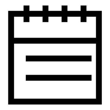 Takvim simgesi beyaz arkaplanda izole edildi