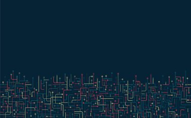 Devre kartı. Yüksek teknoloji geçmişi var. Siber bağlantı elektronik. Ağ bağlantıları arka planı