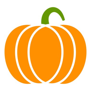 Beyaz arkaplanda balkabağı düz simgeleri