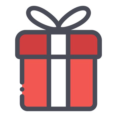 Beyaz arkaplanda hediye kutusu simgesi izole edildi