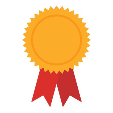 Beyaz arkaplanda altın madalya ikonu