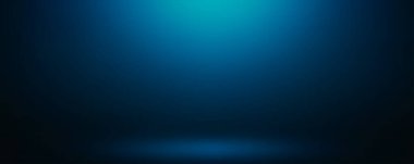 Empty blue color studio room background, can use for background and product display 