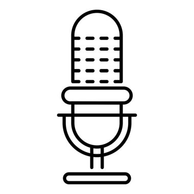 Beyaz arkaplanda mikrofon vektör simgesi