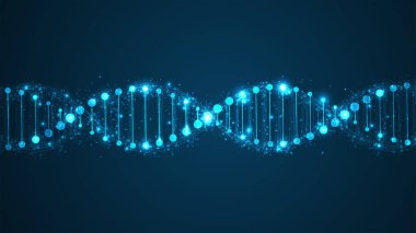 DNA testi. Tıp bilimi, genetik biyoteknoloji, kimya biyolojisi. Yenilik teknolojisi konsepti ve nano teknoloji geçmişi