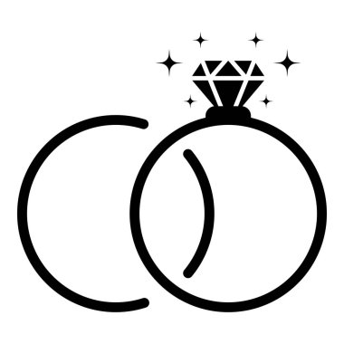 Elmas nişan yüzüğü ikonu, elmas alyans