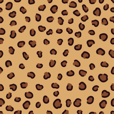 Leopar deseni kusursuz. Kumaş, kağıt ve giysiler için arka plan