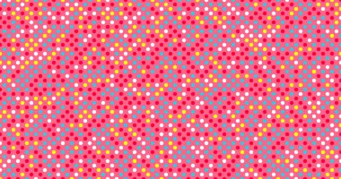 Pembe bir arka plan üzerinde renkli Polka dot