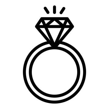 Elmas nişan yüzüğü ikonu, elmas alyans