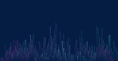 Dijital teknoloji geçmişi. Dijital veri kare mavi desen piksel arkaplanı
