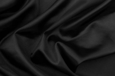 Siyah ipek, siyah kumaş dokusu arkaplanı