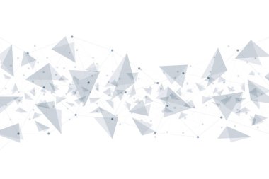 Geometrik bağlantılı soyut arkaplan. Noktaları ve çizgileri birleştiriyorum. Teknoloji geçmişi