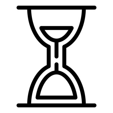 Beyaz arkaplanda izole edilmiş ana hatlı kum saati