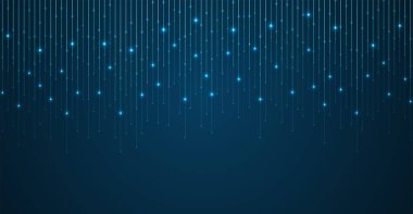 Teknoloji geçmişi. Büyük veri görselleştirmesi. Noktalı, soyut veri çizgileri. Devre kartı. Anakart