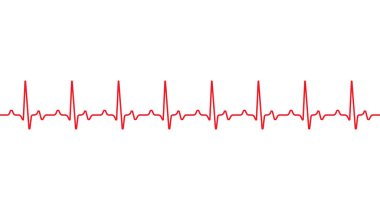 Kırmızı kalp atışı hattı. Nabız izi