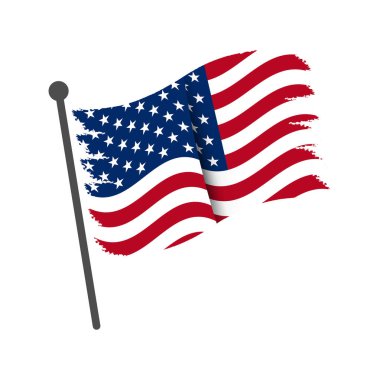 ABD bayrağı fırça darbesiyle