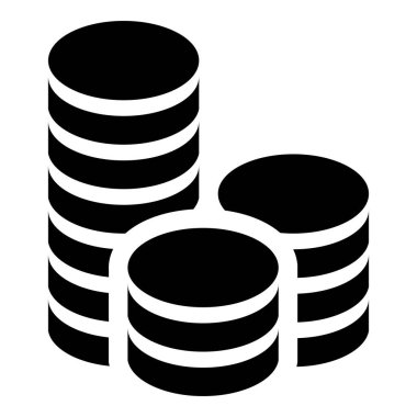 Beyaz arka plan üzerinde izole sikke simge