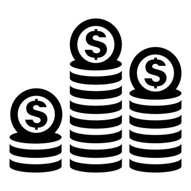 Beyaz arka plan üzerinde izole sikke simge