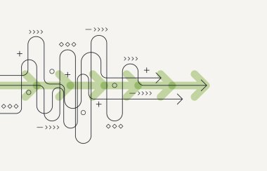 Soyut ok yönü. Teknoloji geçmişi. Yüksek hız. Yüksek teknoloji.