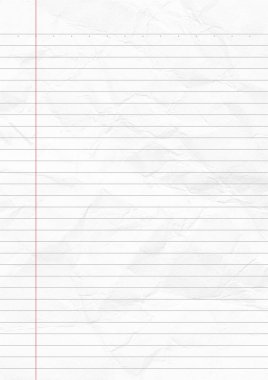 Not defteri arkaplanı. Çizgili defter kağıdı. buruşmuş kağıt arkaplan