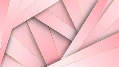 Altın çizgili pembe arkaplan, lüks tarzı.