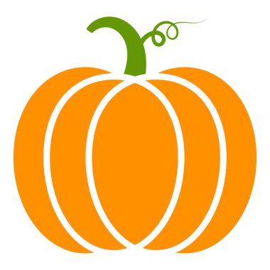 Beyaz arkaplanda balkabağı düz simgeleri