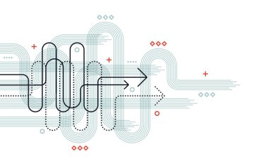 Soyut ok yönü. Teknoloji geçmişi. Yüksek hız. Yüksek teknoloji.