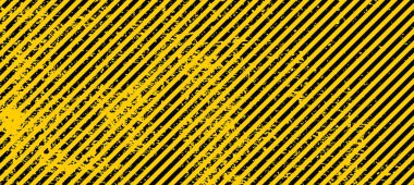 Grunge sarı ve siyah köşegen çizgileri. Endüstriyel uyarı geçmişi, uyarılar, inşaat, güvenlik
