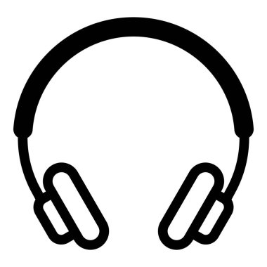 Beyaz arkaplanda kulaklık simgesi izole edildi