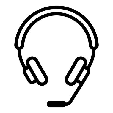 Beyaz arkaplanda kulaklık simgesi izole edildi