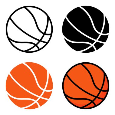 Basketbol Topu Düz Tasarım