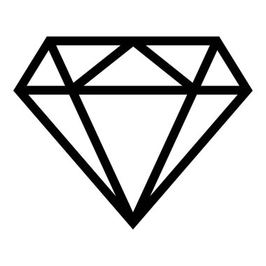 Beyaz arkaplanda elmas simgeleri izole edildi