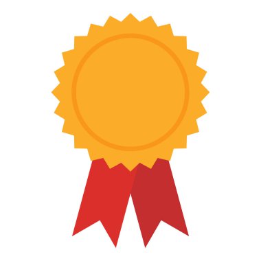 Beyaz arkaplanda altın madalya ikonu