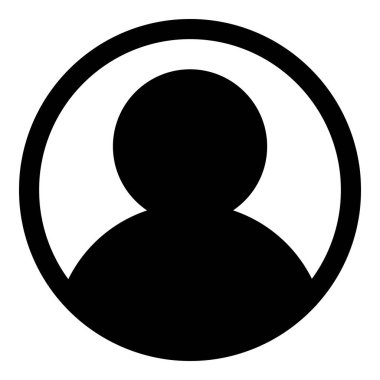 Profil kullanıcı simgesi beyaz arkaplanda izole edildi