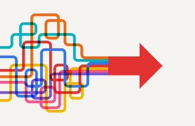 Soyut ok yönü. İş yatırımından başarıya. finansal veri grafiği stratejisi. Teknoloji geçmişi. Yüksek hız.