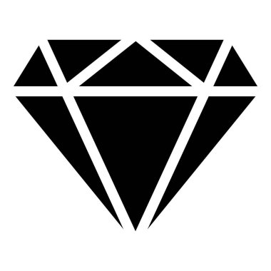 Beyaz arkaplanda elmas simgeleri izole edildi