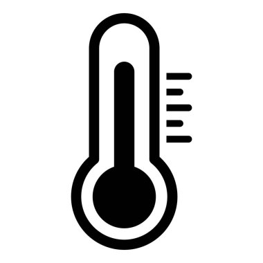 Sıcaklık düzlüğü simgesi. Hava, sıcak ve soğuk.