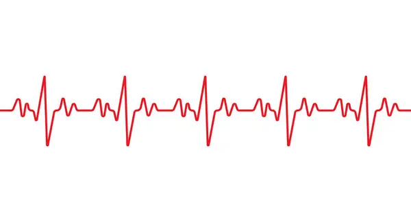 Kırmızı sinyal hattı beyaz arkaplanda izole edildi