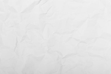 Beyaz buruşmuş kağıt doku arka planı. Arkaplan olarak beyaz geri dönüştürülmüş kağıt dokusu. 