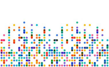 Renkli nokta pikseli modern kenar arkaplanı