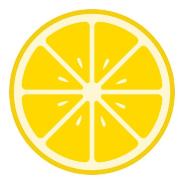 Beyaz arkaplanda izole edilmiş limon dilimi vektörü