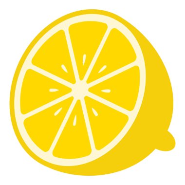 Beyaz arka plan üzerinde izole limon vektör