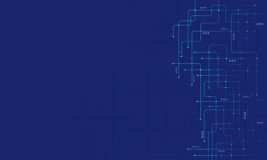 Dijital teknoloji geçmişi. Teknoloji hattı kavramı. Devre tahtası arka plan teknolojisi