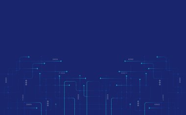 Dijital teknoloji geçmişi. Teknoloji hattı kavramı. Devre tahtası arka plan teknolojisi