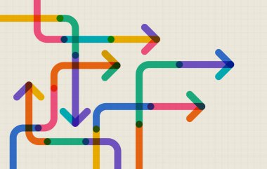 Soyut ok yönü. İş yatırımından başarıya. finansal veri grafiği stratejisi. Teknoloji geçmişi. Yüksek hız.