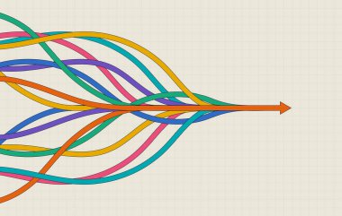 Soyut ok yönü. İş yatırımından başarıya. finansal veri grafiği stratejisi. Teknoloji geçmişi. Yüksek hız.