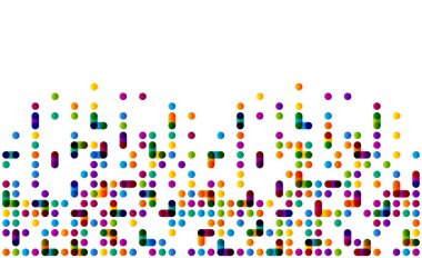 Renkli nokta pikseli modern kenar arkaplanı