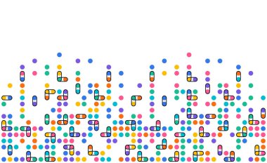 Renkli nokta pikseli modern kenar arkaplanı